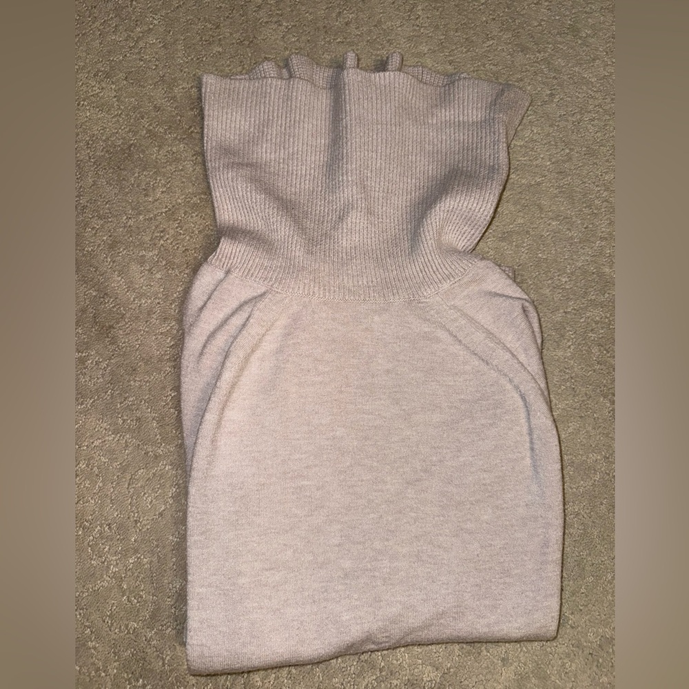 Tan, neck sweater